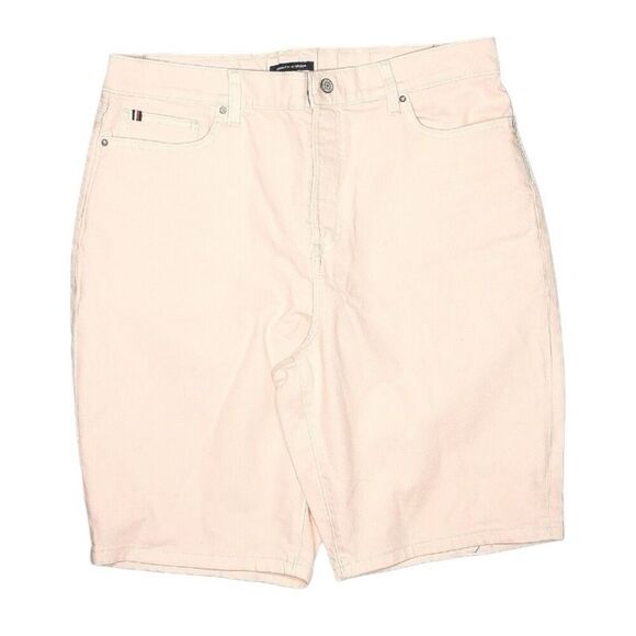 Tommy Hilfiger Slim Bermuda Shorts Pastel Pink Lightweight Denim Plus Size 16 - Picture 1 of 8